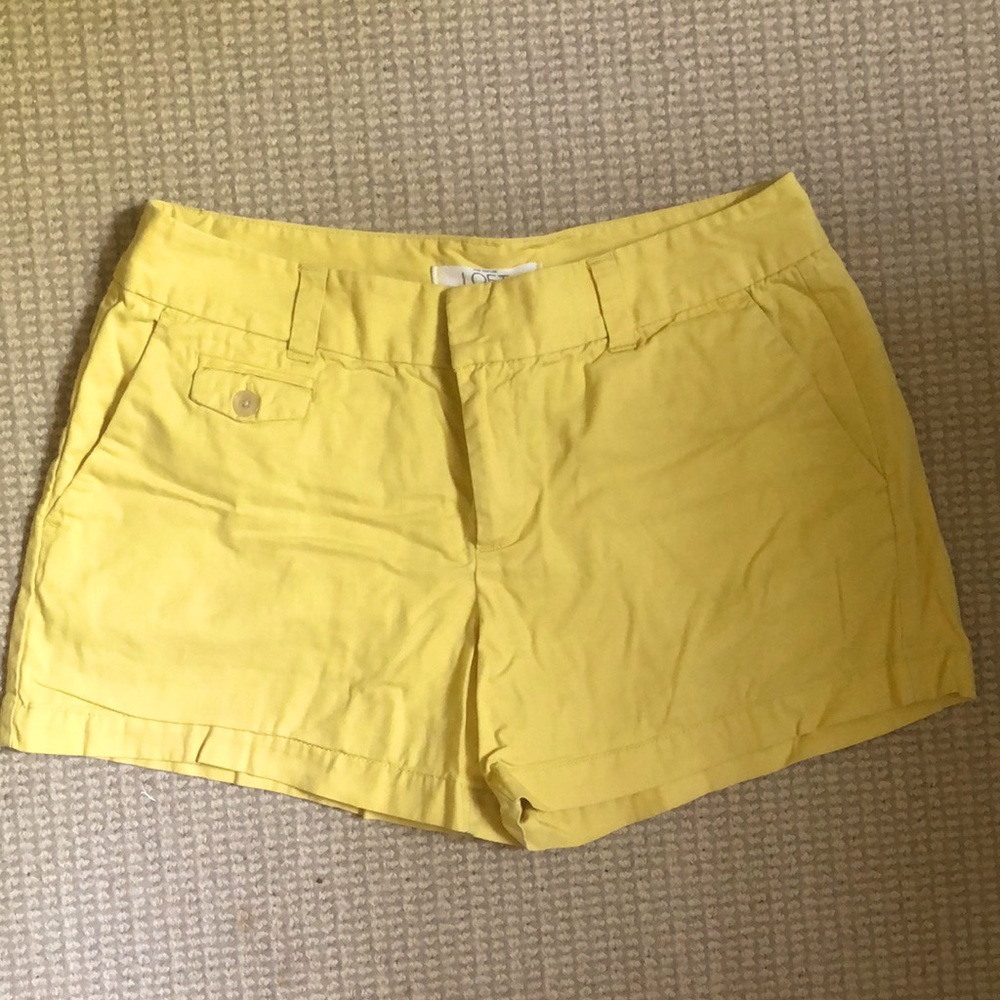 Ann Taylor LOFT yellow shorts